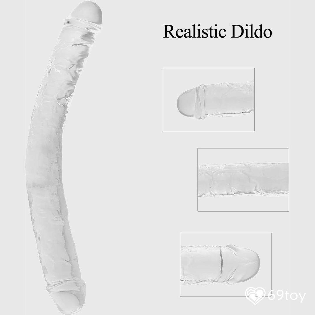 15" Double Ended Crystal Realistic Dildo