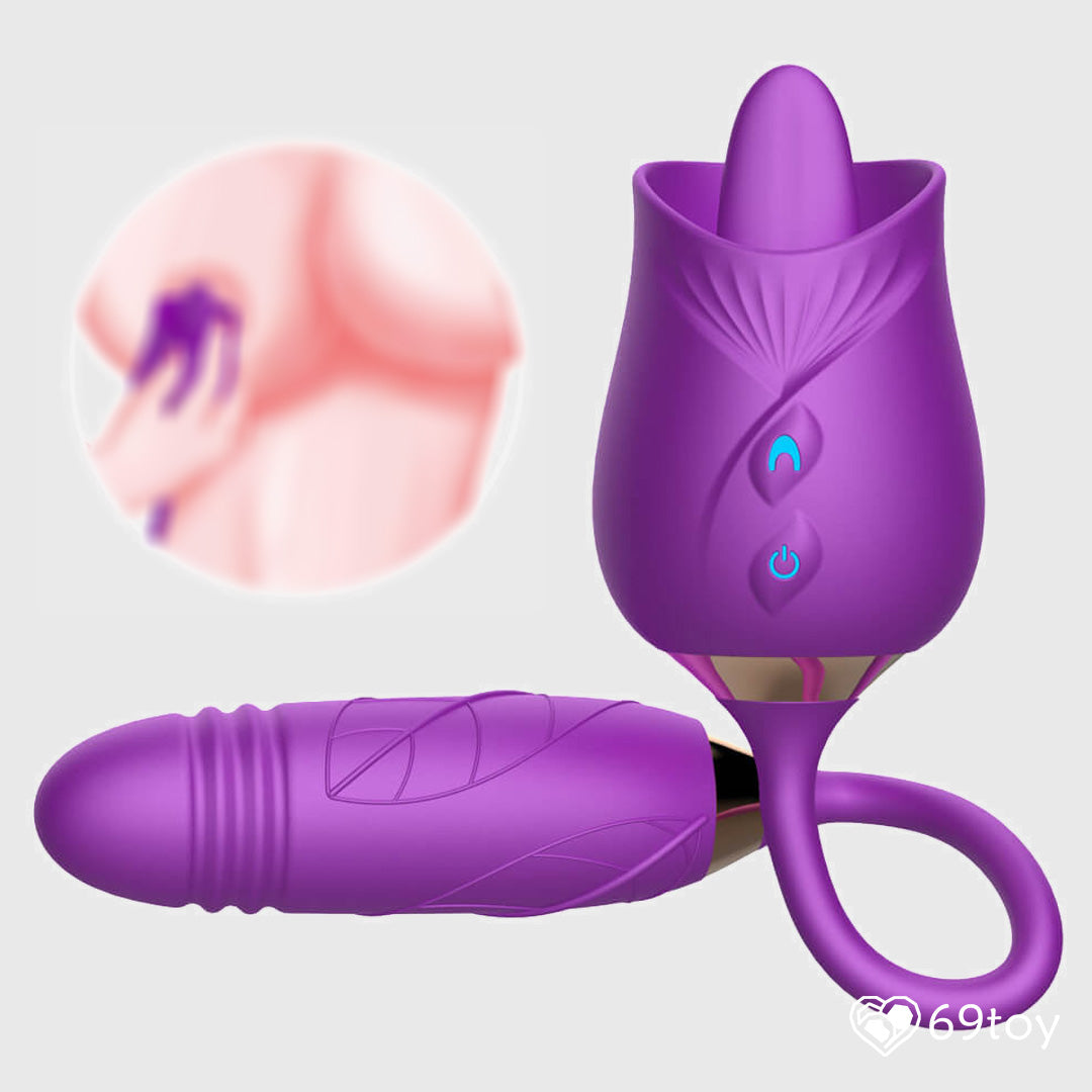 4 in 1 Rose Clit Licking Vibrator sex toy for women