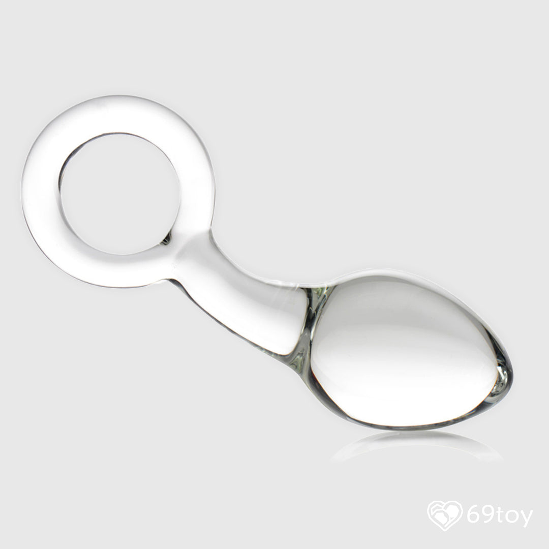 Devi Glass Anal Plug with Ring
