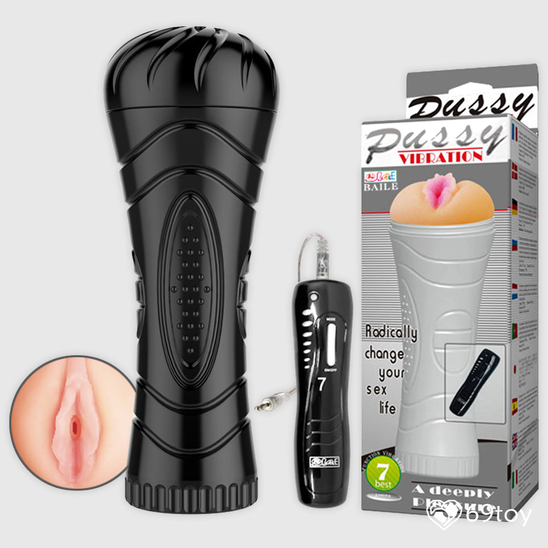 Vibrating Pussy Flashlight Masturbator