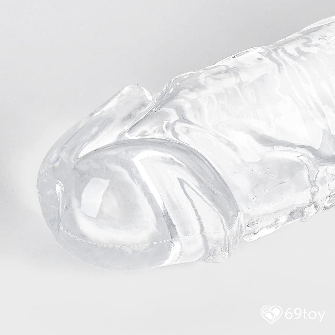 7" Double-ended Clear Jelly Dildo