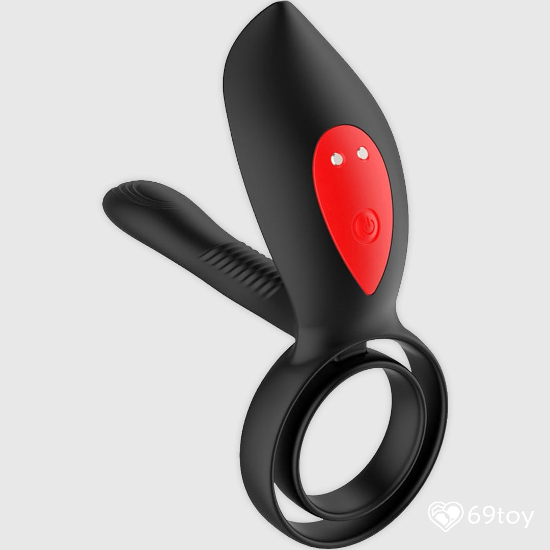 Remote Control Vibrating Double Cock Ring