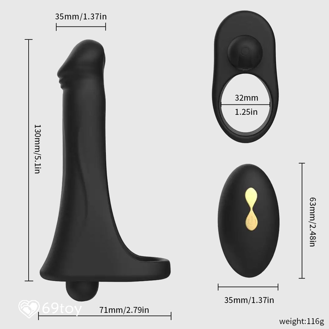 6 inch double penetration strap-on dildo for couple