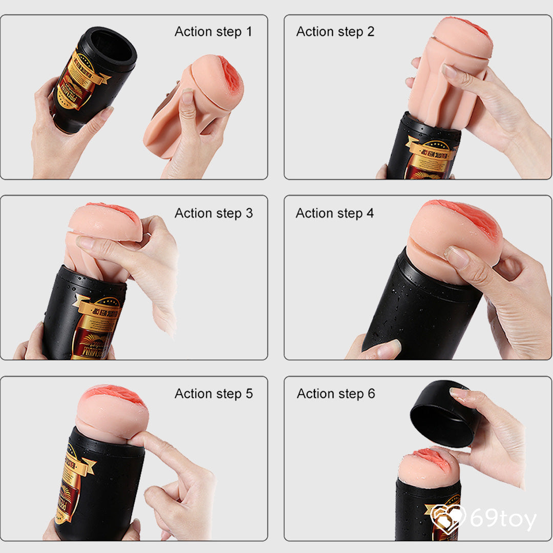 Beer Bottle Realistic Pussy Masturbator