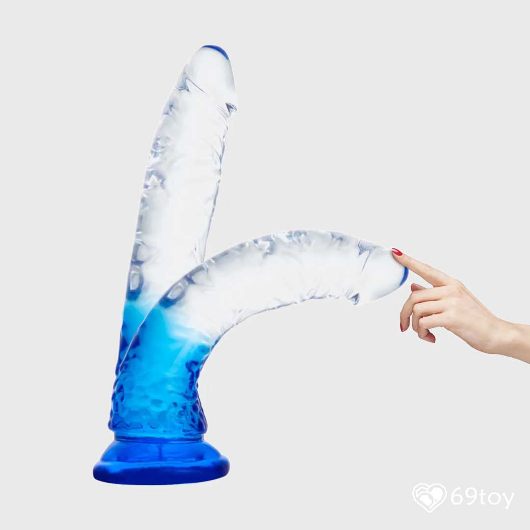 Stretchable-transparent-realistic-dildo-with-suction-cup-at-69toy