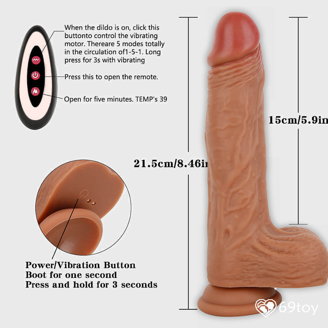 User manual of thrusting Vibrating Realistic Dildo with balls sex toy