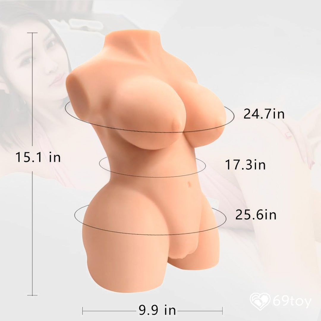 size of realistic half body love sex doll